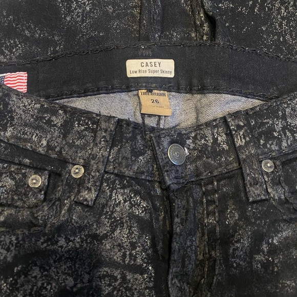 True Religion Casey skinny jeans black size 26 - Picture 7 of 7